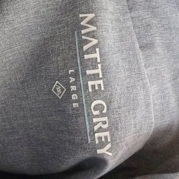 Matte Grey Jacket Mens Large Grey House of Grey Golf Casual Full Zip Hook Loop - Picture 9 of 12